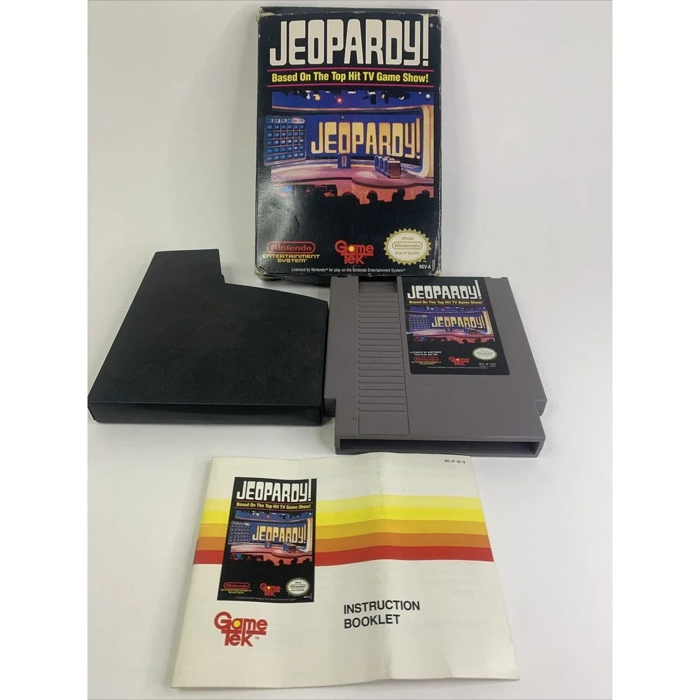 Jeopardy Nintendo Entertainment System NES CIB Complete w/ Box NICE‎ Black Box